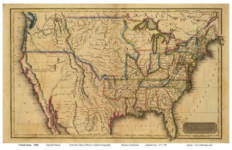 United States 1800 map